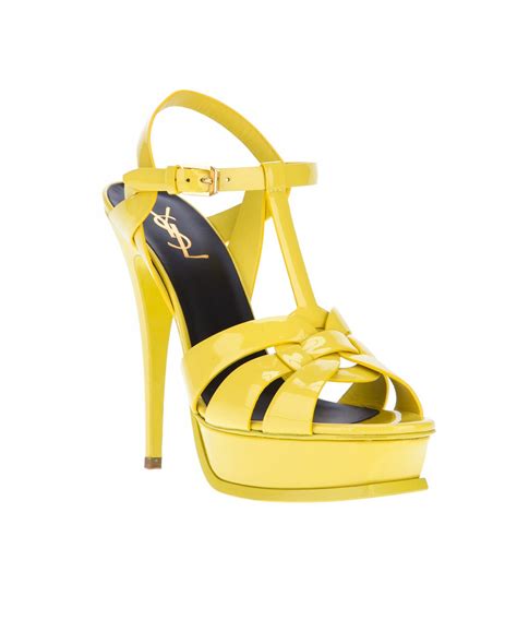 yellow ysl tribute|ysl tribute sandals with tights.